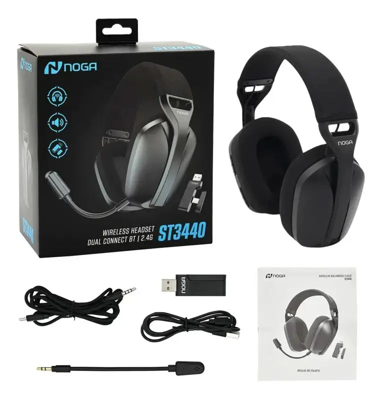 Auriculares Bluetooth Gamer Noga ST3440 con Doble Conexión