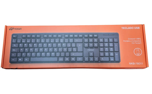 Teclado Noganet NKB-78011 USB Español Compacto PC Notebook