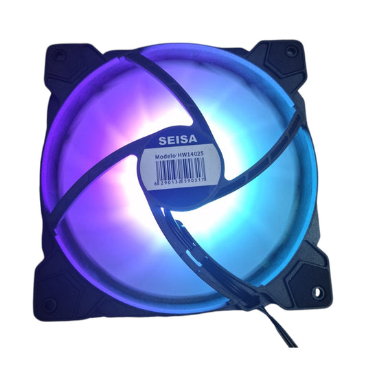 Cooler 140mm RGB SEISA – Ventilador PC Iluminación Multicolor