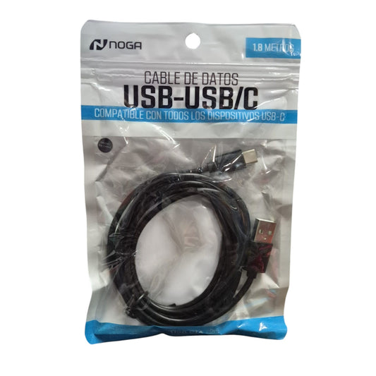 Cable USB-A a USB-C NOGA 1.8m – Datos y Carga