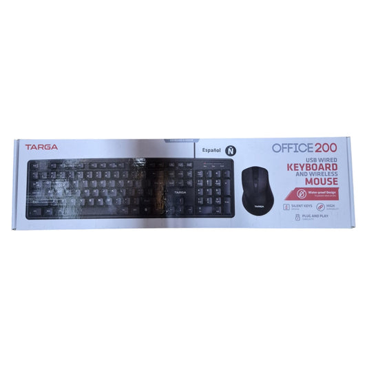 Combo Teclado con cable y Mouse inalambrico TARGA Office200