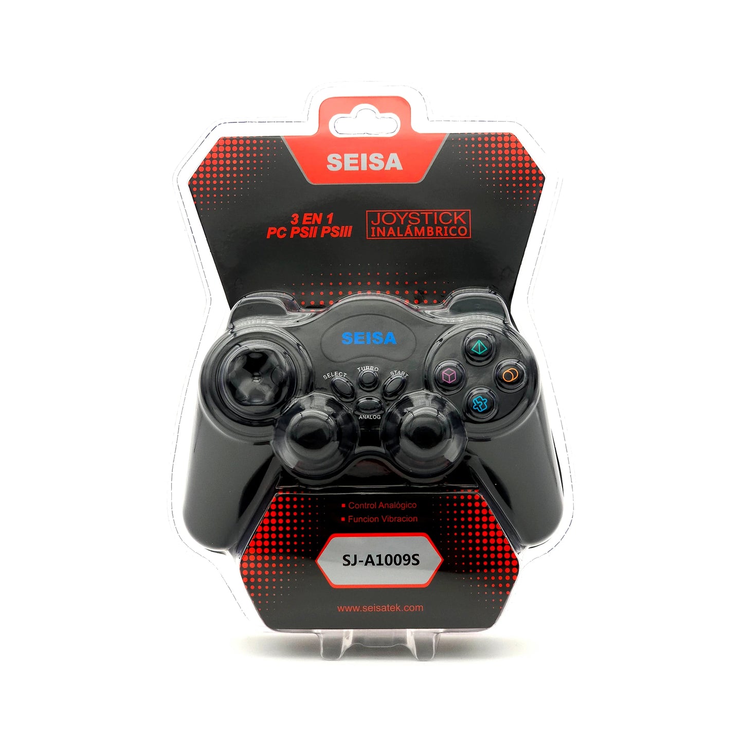 Joystick Inalámbrico 3 en 1 Seisa SJ-A1009S – PC, PS2 y PS3