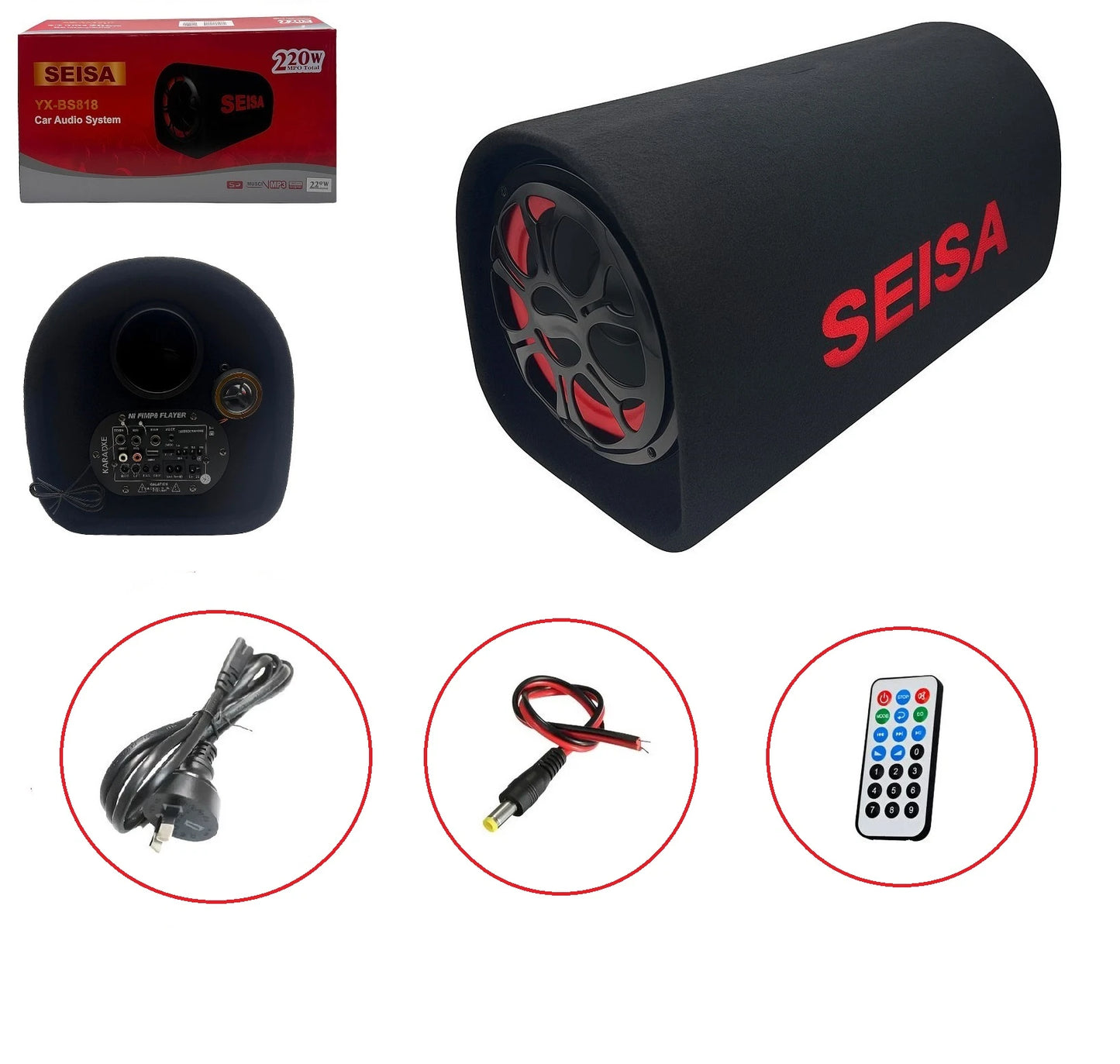Subwoofer Bluetooth 5" SEISA YX-BS518 – 120W MPO | 220V / 12V / 24V