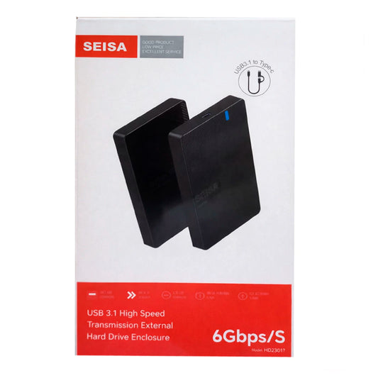 Carry Disk SEISA 2.5" USB 3.1 y USB-C – Case para Disco Externo