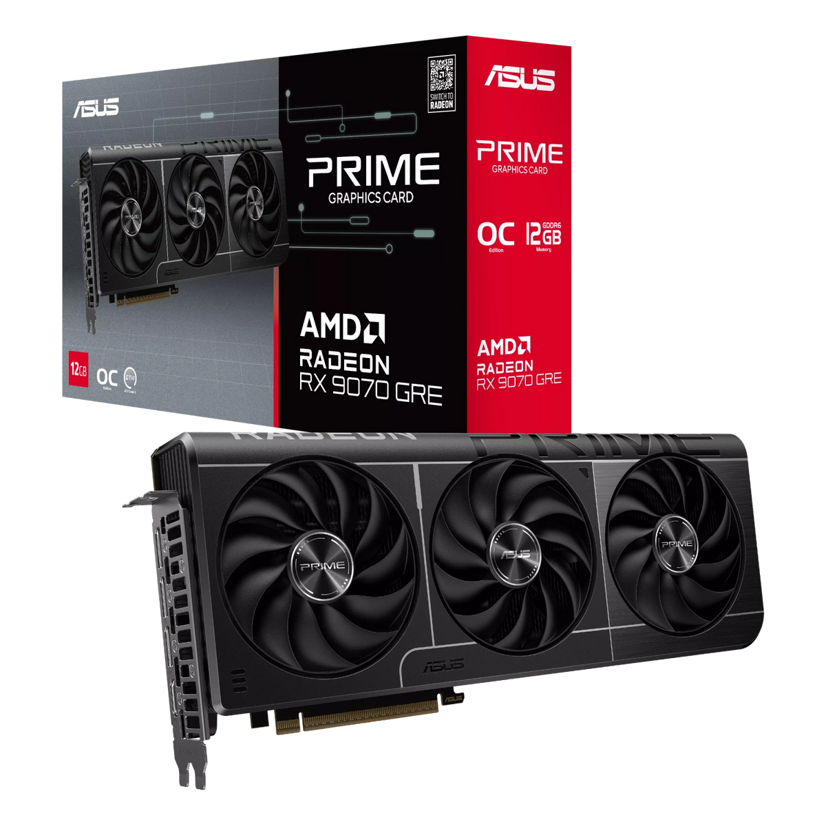 Placa de Video ASUS AMD Radeon PRIME RX9070 GRE O12G EVO