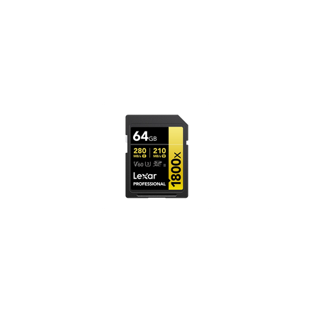 Tarjeta SDXC Lexar 1800X 64GB UHS-II C10