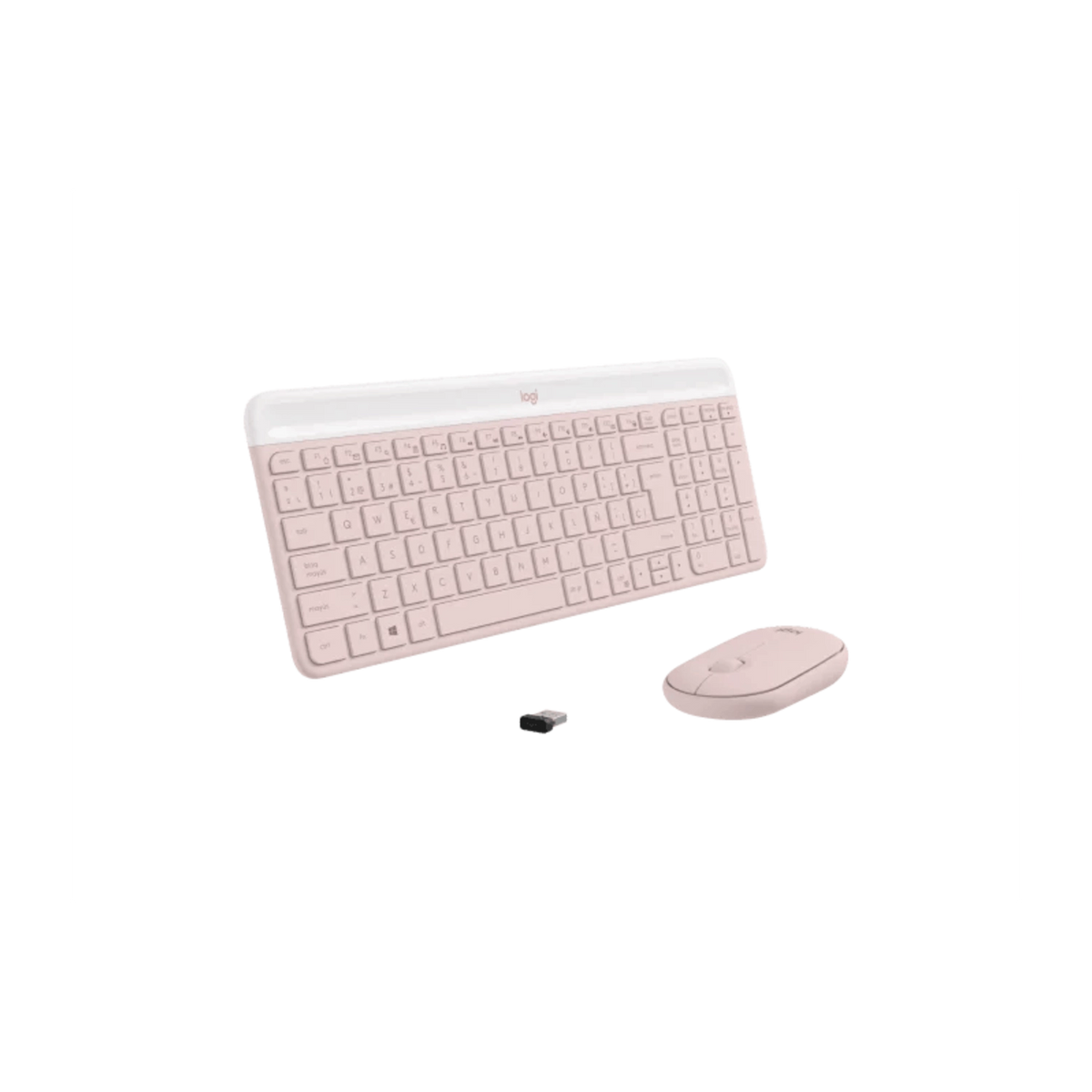 Combo Teclado y Mouse Logitech Inalámbro MK470 Rosa