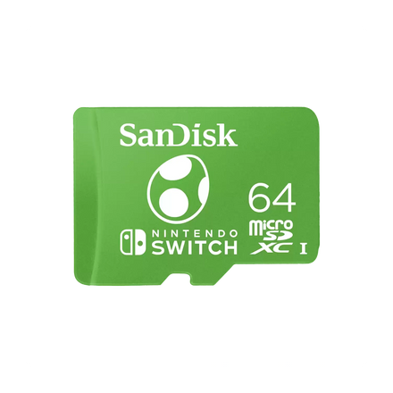 Tarjeta de Memoria Sandisk MicroSDXC 64GB UHS-I Card C10 U3 100Mb for Nintendo Switch Yoshi Edition
