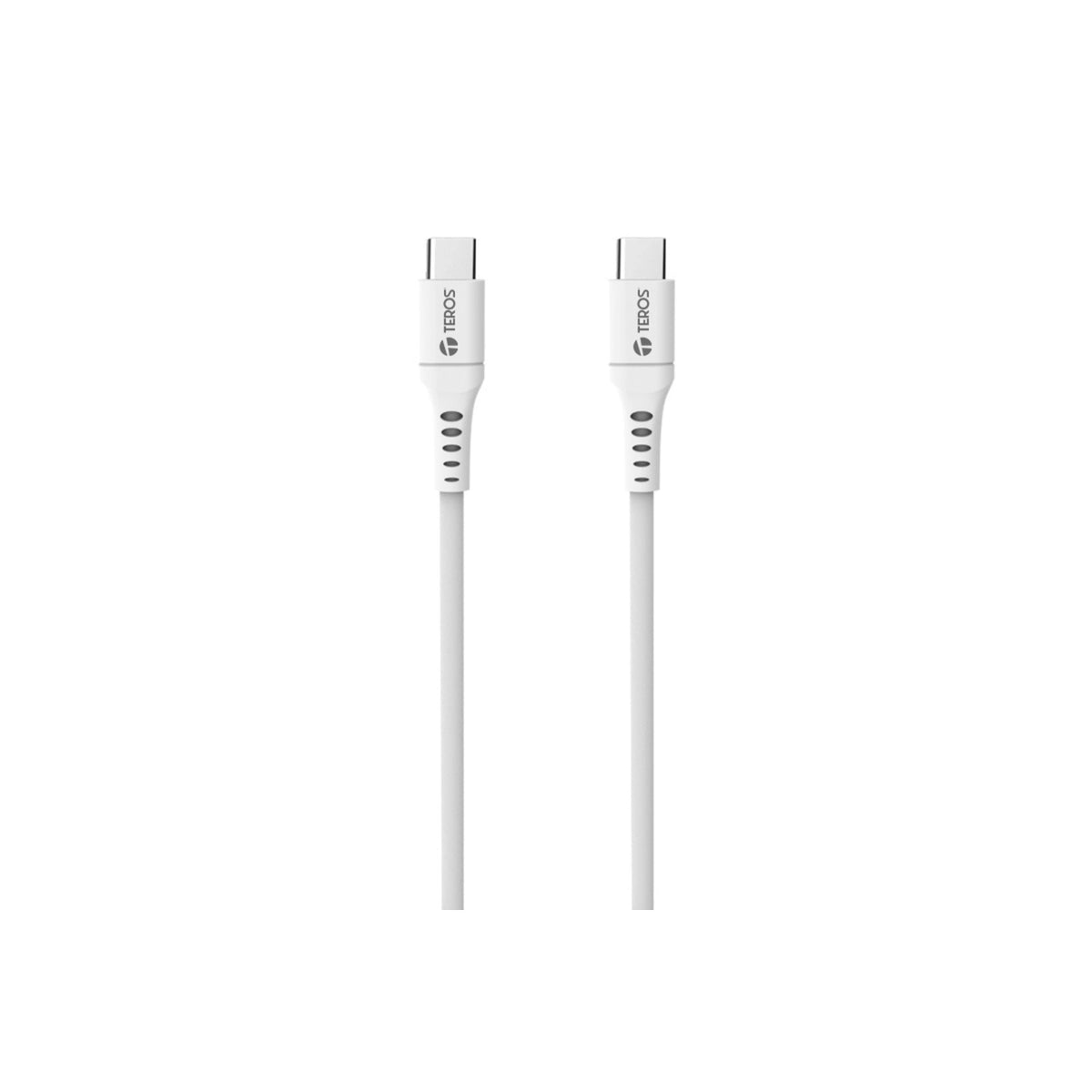 Cable Teros TE-70208W USB-C to USB-C Cable 100W 480MB/s 1m White