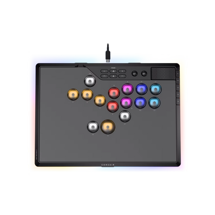 Controlador de juegos CORSAIR Novablade Pro Wireless Hall Effect Leverless Controller RGB LED MGX v2 Negro