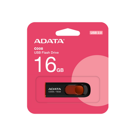Pen Drive ADATA C008 RKD 16GB USB 2.0 C/ tapa des