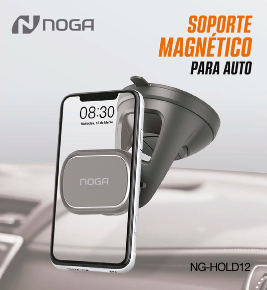 Soporte Noga Magnético para Celular Auto con Ventosa - Sujeción Magnética