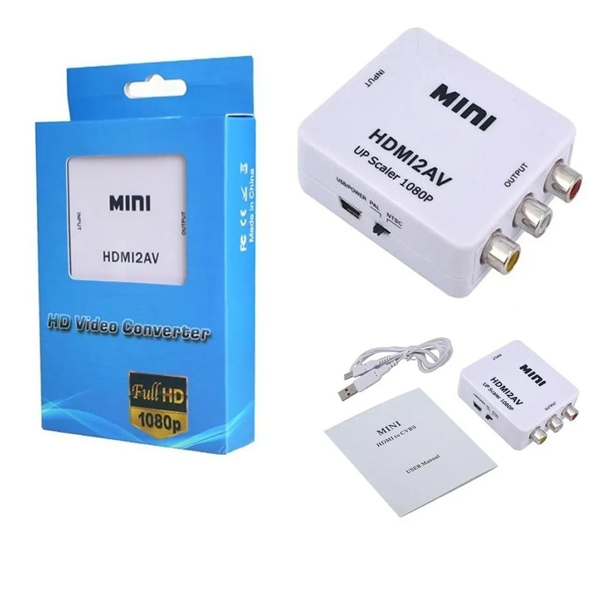 Conversor HDMI a RCA Audio y Video (AV)