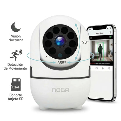 Cámara IP NOGA 360° WiFi 2.4GHz con Audio y Visión Nocturna