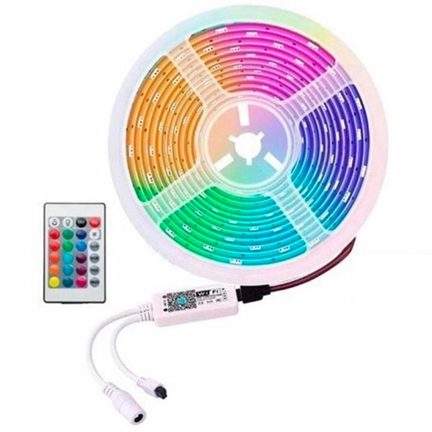 Tira LED RGB Inteligente 5m Exterior 5050 + Controladora - Control WiFi por App