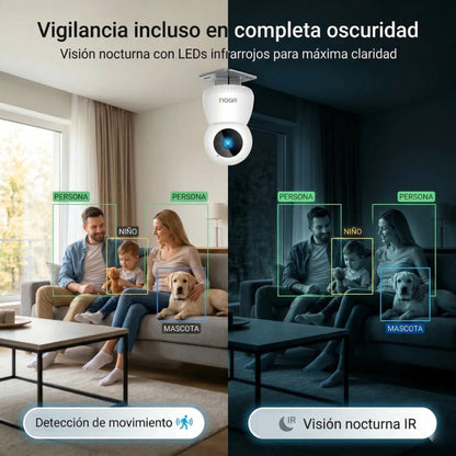 Cámara IP NOGA 360° WiFi 2.4GHz 480p Interior
