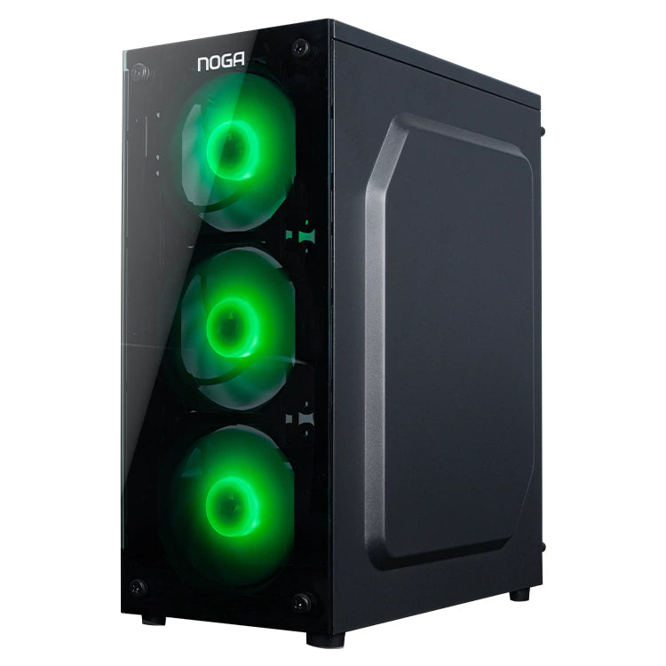 Gabinete Gamer RGB Noga 8608 con Fuente 600W y Coolers RGB