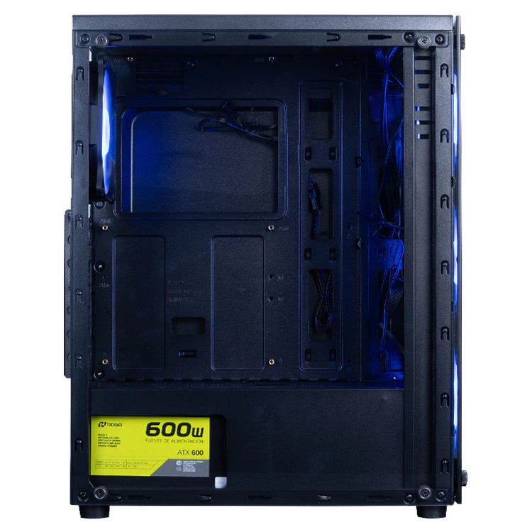 Gabinete Gamer RGB Noga 8608 con Fuente 600W y Coolers RGB