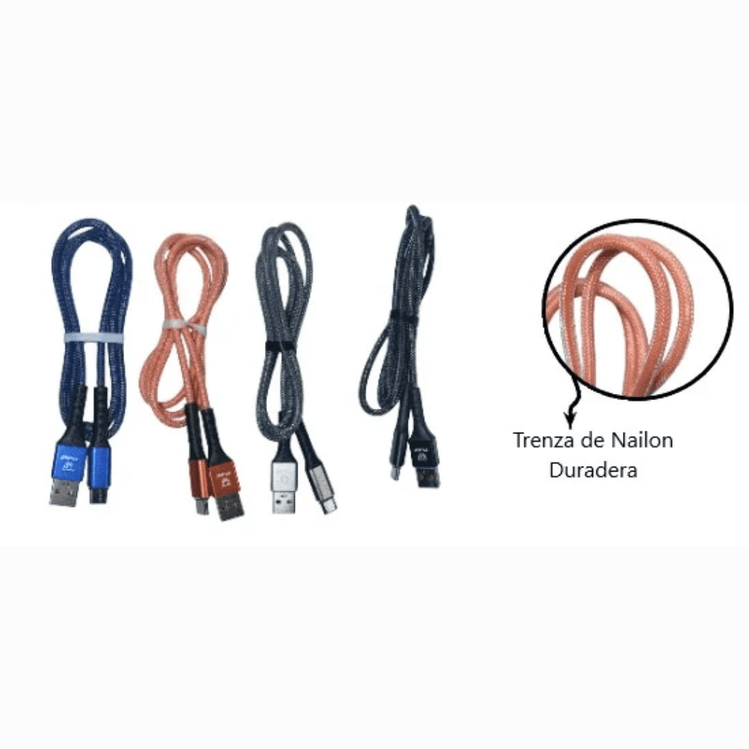 Cable USB-A a USB-C TIME 3.1A 1 metro Reforzado