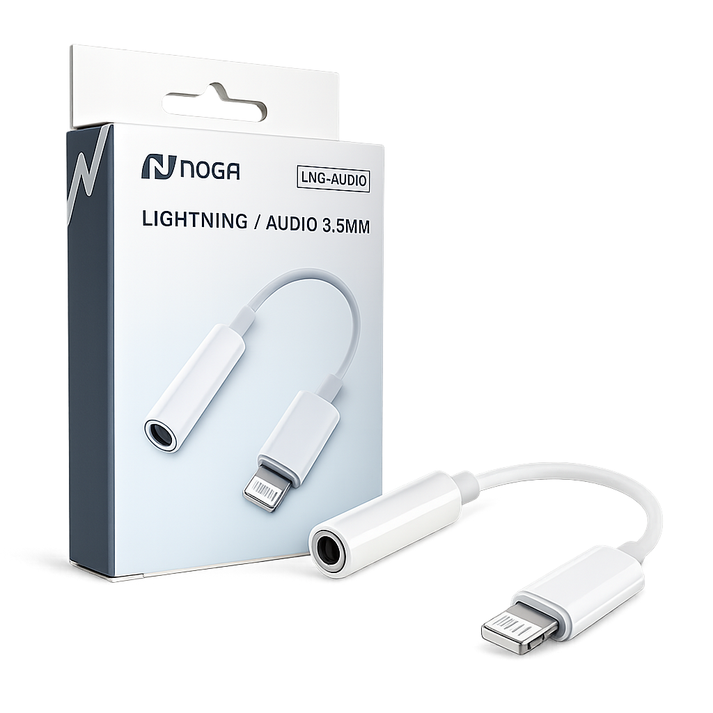 Adaptador Audio Noga 3.5mm a Lightning para iPhone