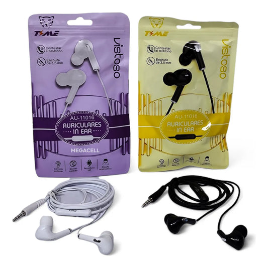 Auriculares Manos Libres Time - Presentación en Bolsa