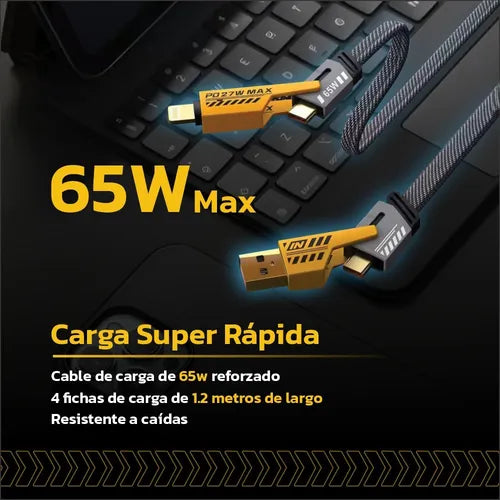 Cable Reforzado USB-C a USB-C / Lightning (iPhone)