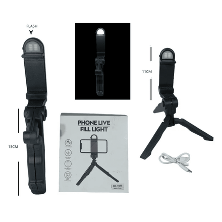 Trípode para Celular con Aro de Luz LED - Ring Light Profesional