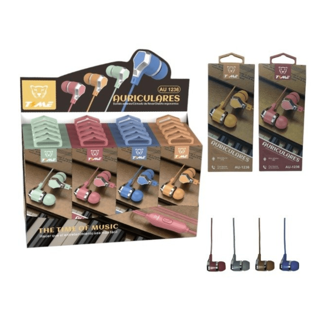 Auriculares Intrauditivos Time con Manos Libres - En Caja