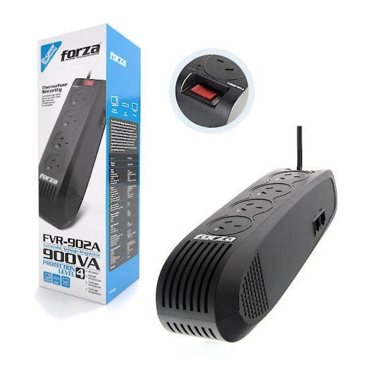 Estabilizador de Tensión Forza FVR-902A 900VA/450W - Protección para PC y Electrodomésticos