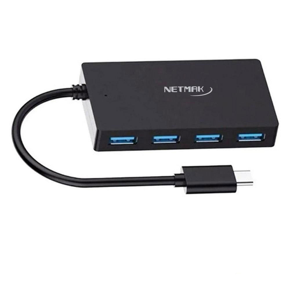 Hub USB-C Netmak NM-HUB - 4 Puertos USB-A 3.0