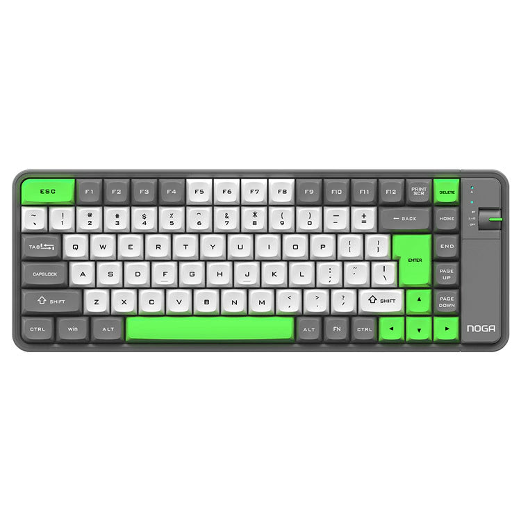 Teclado Inalámbrico Noganet NKB-Q10 Verde Dual 2.4GHz Bluetooth 2 Dispositivos