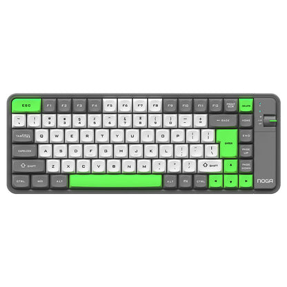 Teclado Inalámbrico Noganet NKB-Q10 Verde Dual 2.4GHz Bluetooth 2 Dispositivos