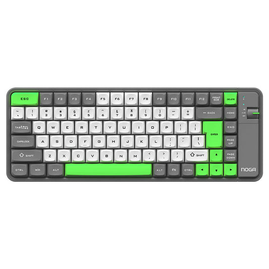 Teclado Inalámbrico Noganet NKB-Q10 Verde Dual 2.4GHz Bluetooth 2 Dispositivos