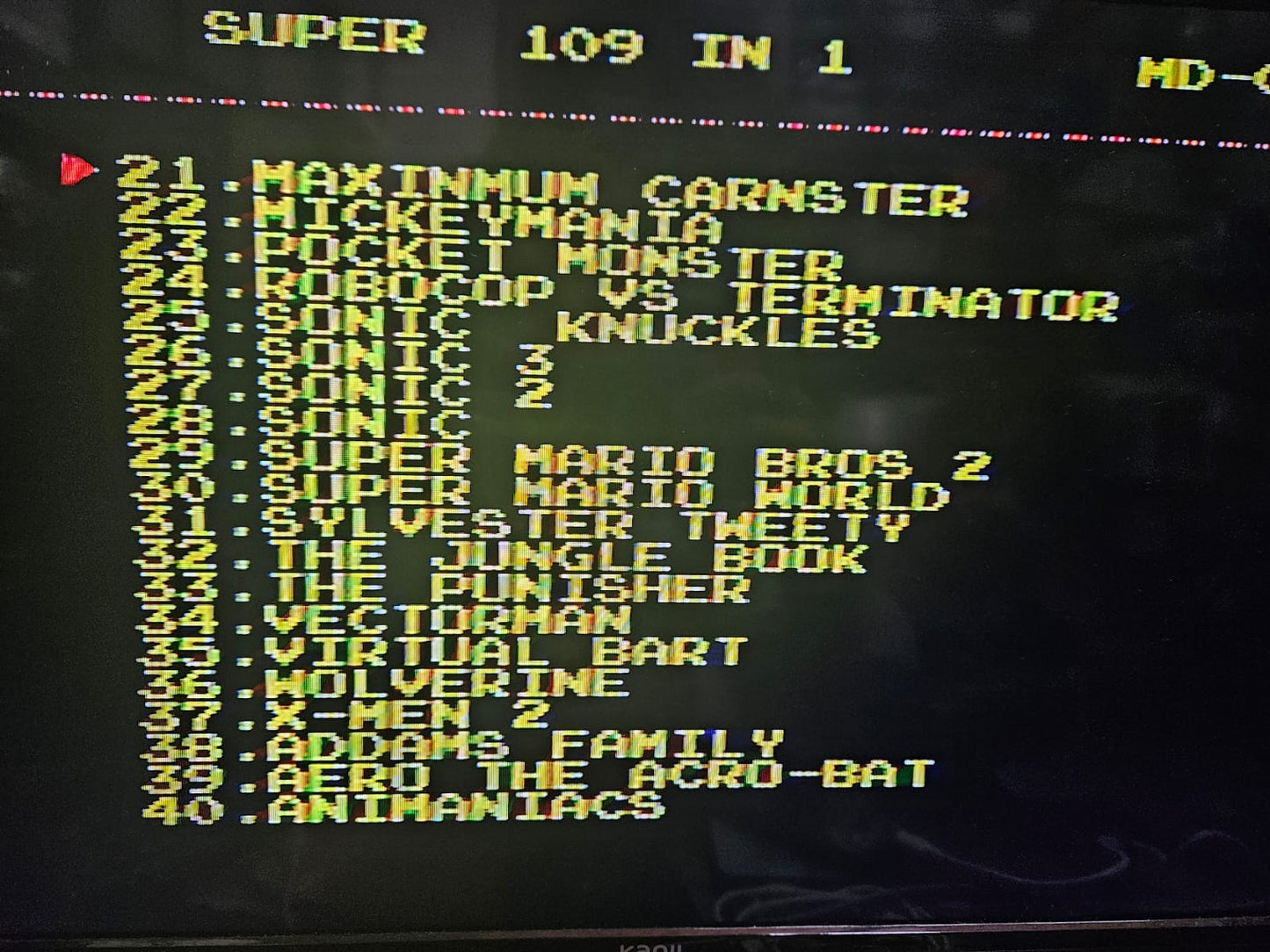 Cartucho Sega 109 Juegos en 1 APEVTECH – Sin Repetir, Compatible Mega Drive