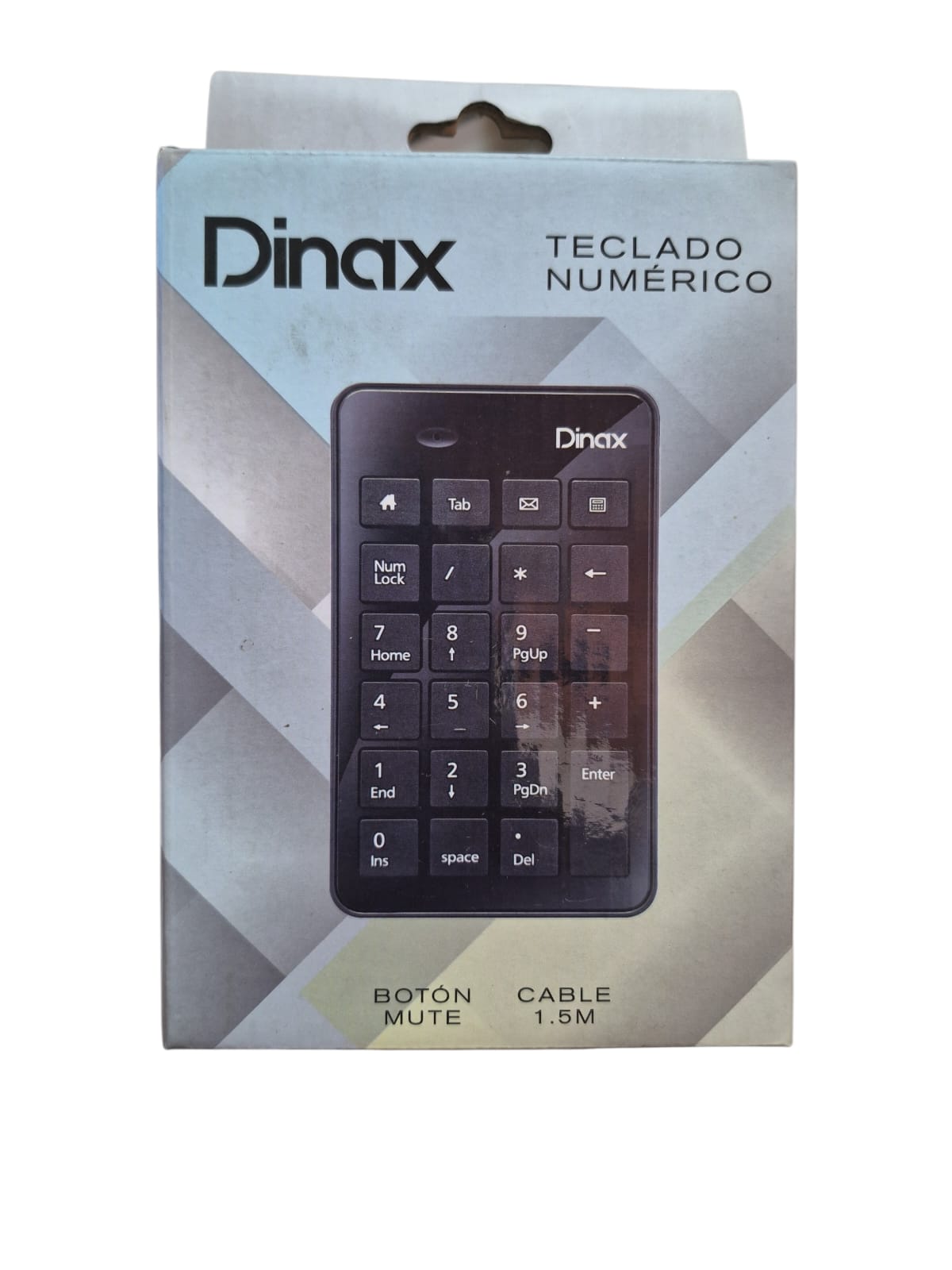 Teclado Numérico USB Dinax 34 Teclas Cable 1.5m PC Notebook Cajero