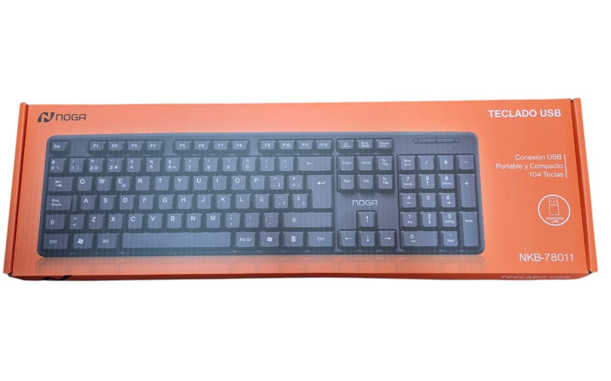 Teclado Noganet NKB-78011 USB Español Compacto PC Notebook