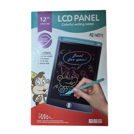 Pizarra Mágica LCD 12" - Tableta de Escritura Digital Tamaño Grande