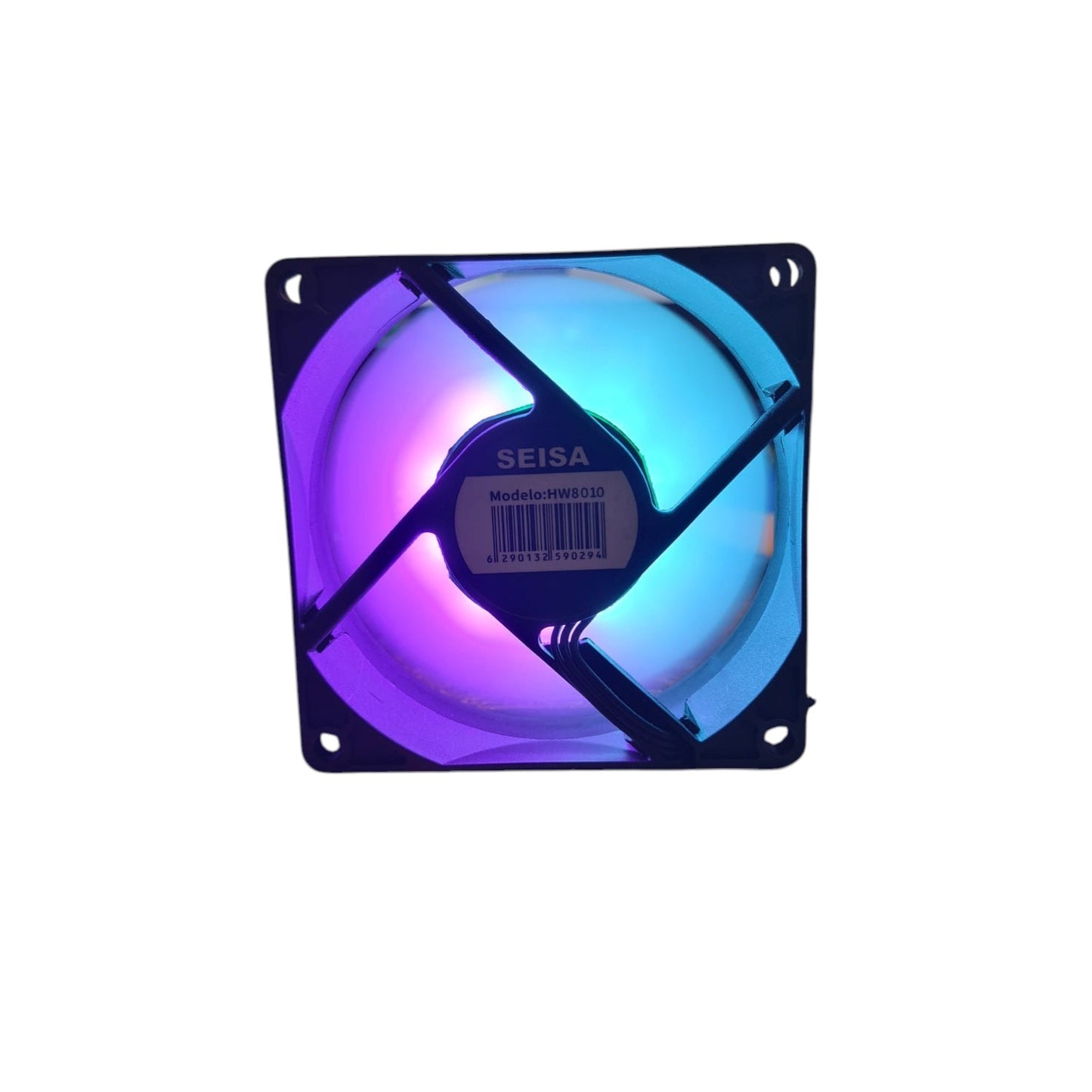 Cooler Fan Seisa HW8010 80x80mm RGB - Ventilador para PC con Iluminación