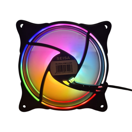 Cooler 120mm RGB SEISA – Ventilador PC Iluminación Multicolor (Copia)