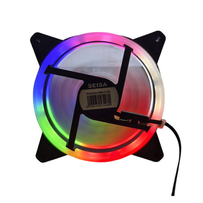 Cooler 120mm RGB SEISA – Ventilador PC con Luz Multicolor