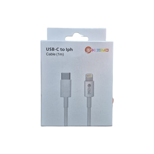 Cable USB-C a Lightning KOSMO 1 metro Blanco