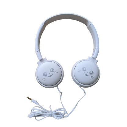 Auriculares Vincha Diseño Gatito Time con Manos Libres — Negro, Blanco y Celeste