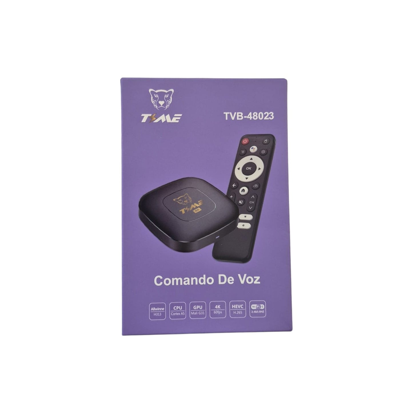 TV Box TIME 4K Ultra HD con Control por Voz – 2GB RAM / 16GB / WiFi Dual Band