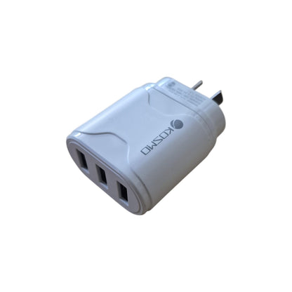 Cargador Kosmo 3.3A 3 Puertos USB + Cable Lightning iPhone