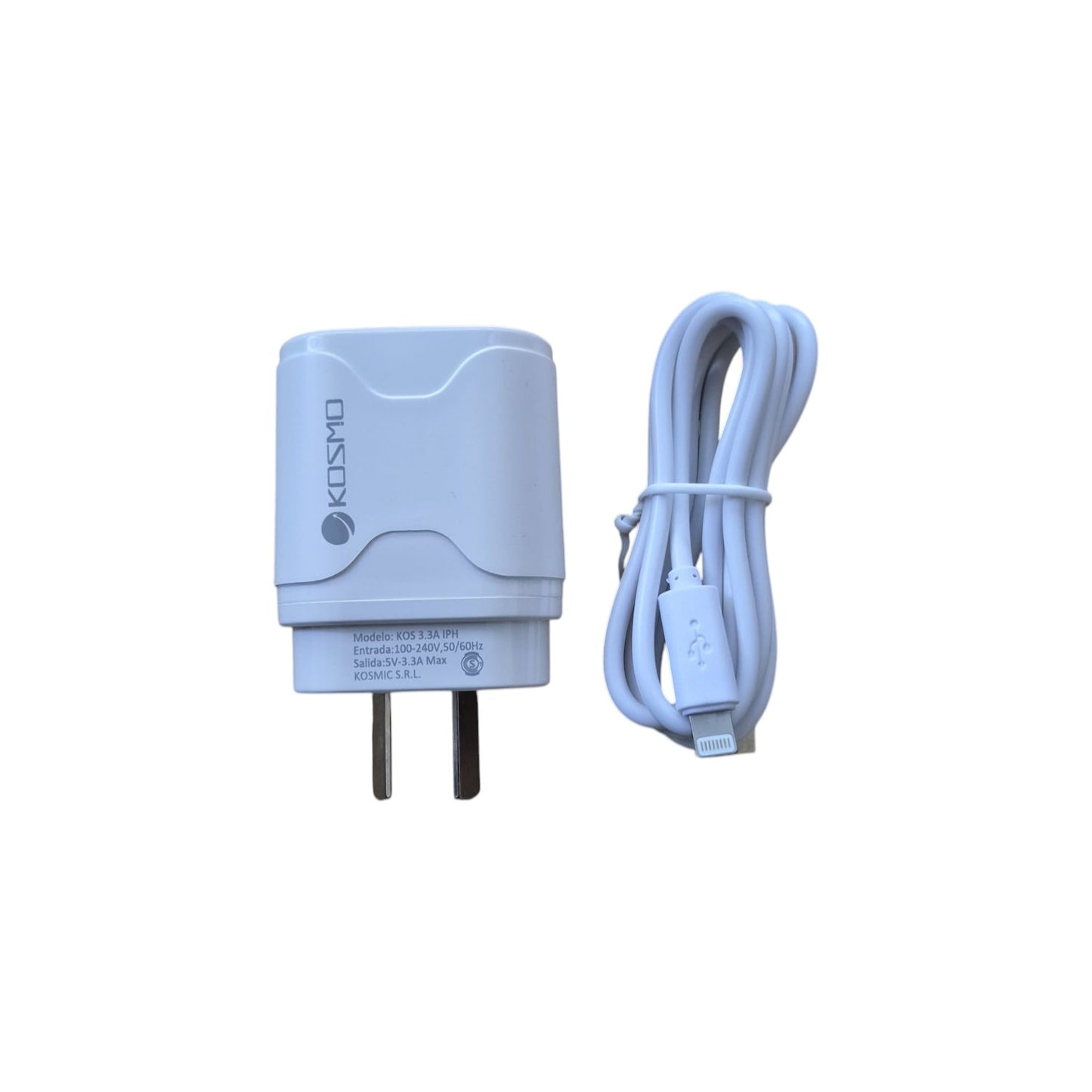 Cargador Kosmo 3.3A 3 Puertos USB + Cable Lightning iPhone
