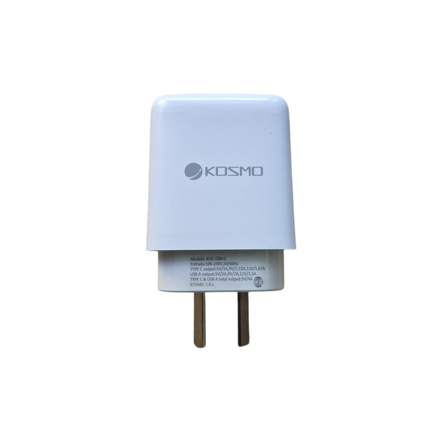 Cargador Kosmo 20W Doble Salida USB-A y USB-C – Solo Módulo