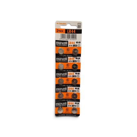 Pilas Alcalinas MAXELL LR44 1,5 V | Blíster x10