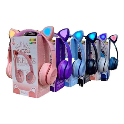 Auriculares Bluetooth Suono con Orejas de Gato y Luces LED - Varios Colores