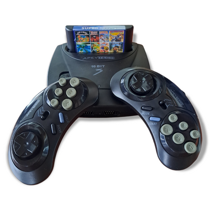 Consola Retro Sega 16 Bits APEVTECH – 2 Joysticks + Cables incluidos