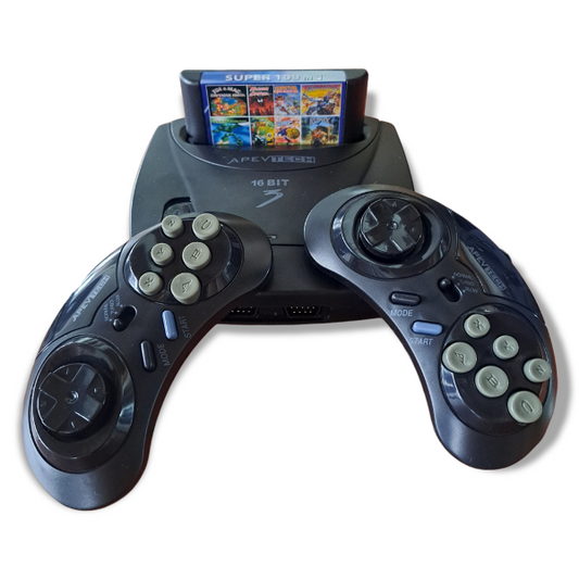 Consola Retro Sega 16 Bits APEVTECH – 2 Joysticks + Cables incluidos